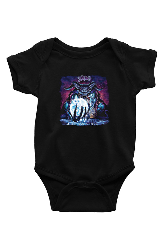 Dio Baskılı Unisex Siyah Bebek Body - Zıbın