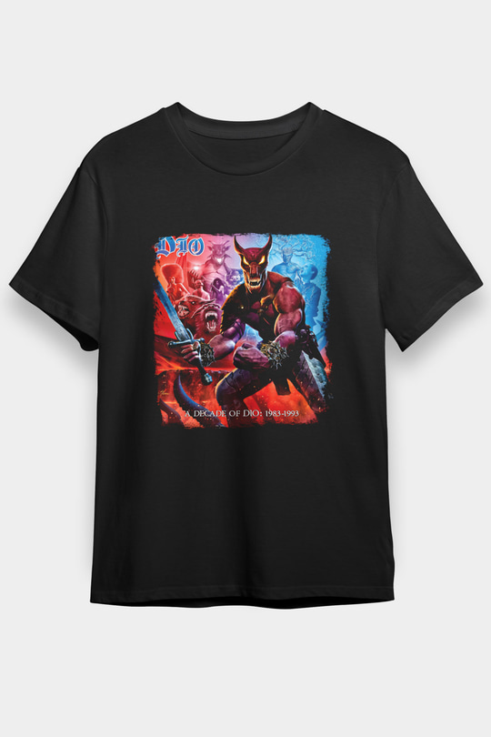 Dio Baskılı Unisex Siyah Tişört