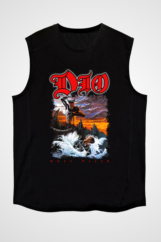 Dio Siyah Unisex Kolsuz Tişört