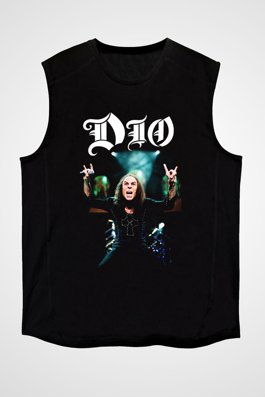 Dio Siyah Unisex Kolsuz Tişört