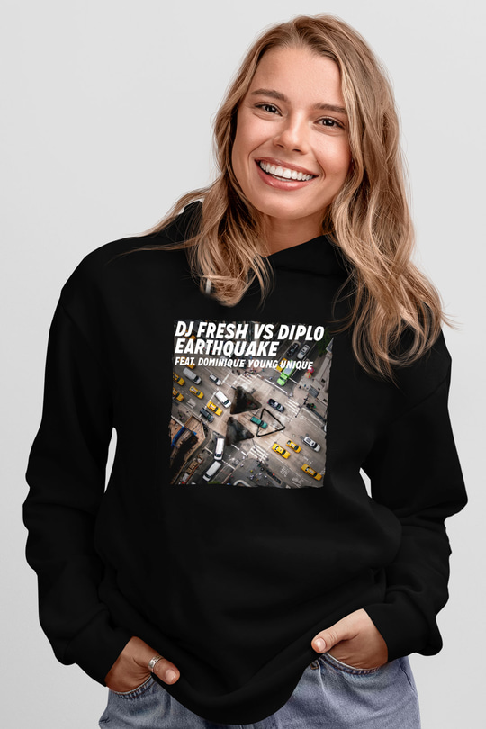 Diplo Siyah Unisex Kapüşonlu Sweatshirt