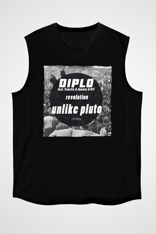 Diplo Siyah Unisex Kolsuz Tişört