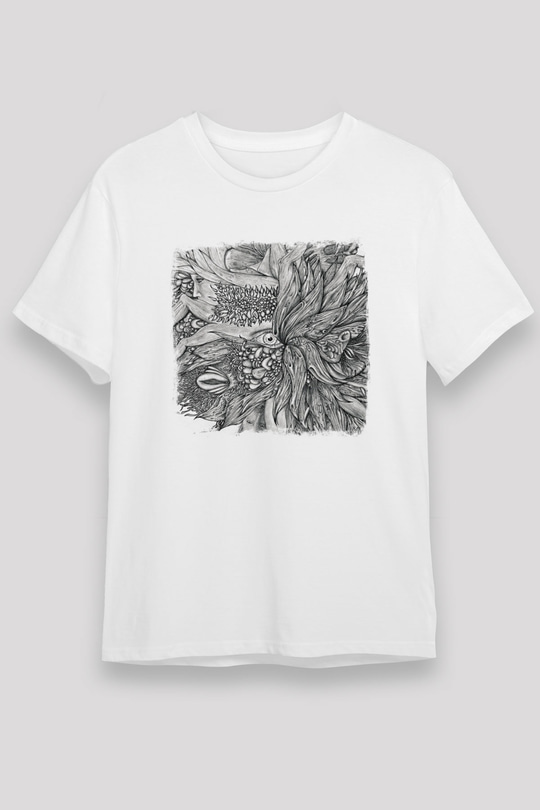 Dir En Grey Baskılı Unisex Beyaz Tişört