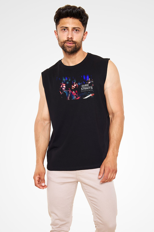 Dire Straits Siyah Unisex Kolsuz Tişört
