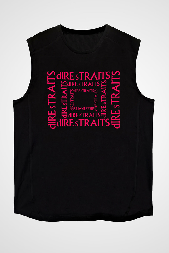 Dire Straits Siyah Unisex Kolsuz Tişört