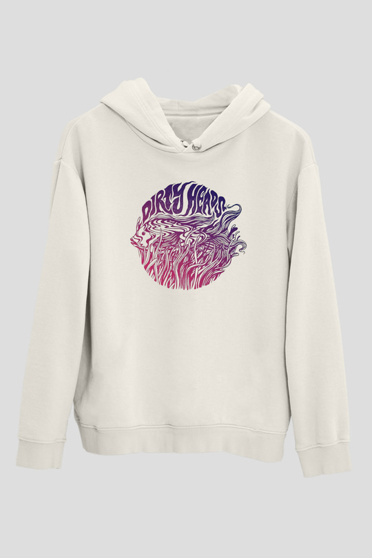 Dirty Heads Beyaz Unisex Kapüşonlu Sweatshirt