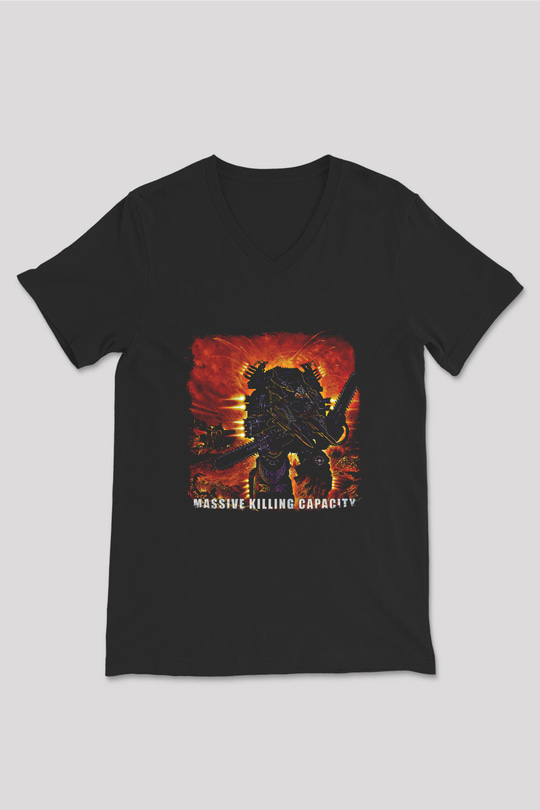 Dismember Baskılı Unisex Siyah V Yaka Tişört