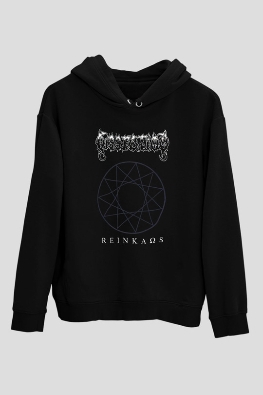 Dissection Baskılı Unisex Siyah Kapüşonlu Sweatshirt