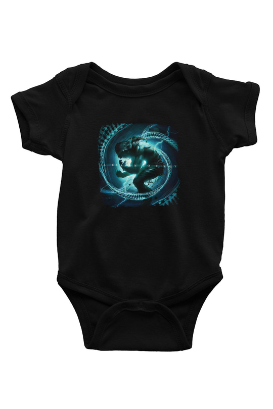 Disturbed Baskılı Unisex Siyah Bebek Body - Zıbın