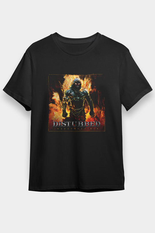 Disturbed Baskılı Unisex Siyah Tişört