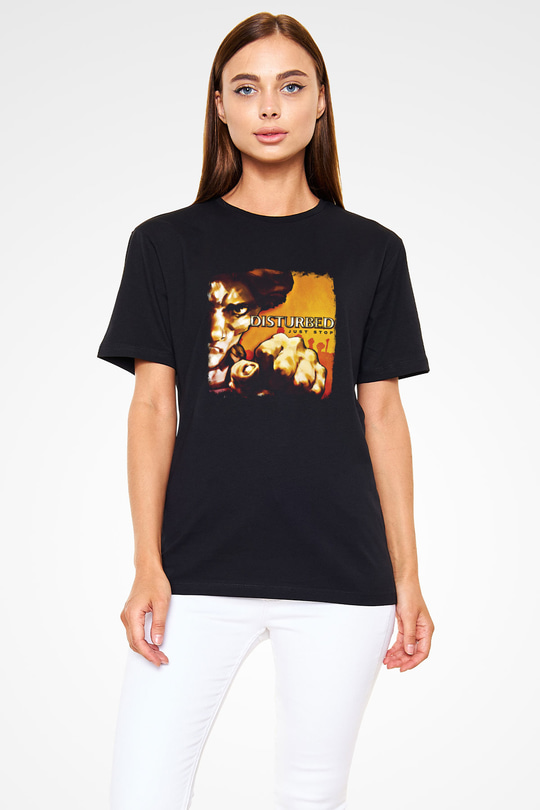 Disturbed Baskılı Unisex Siyah Tişört