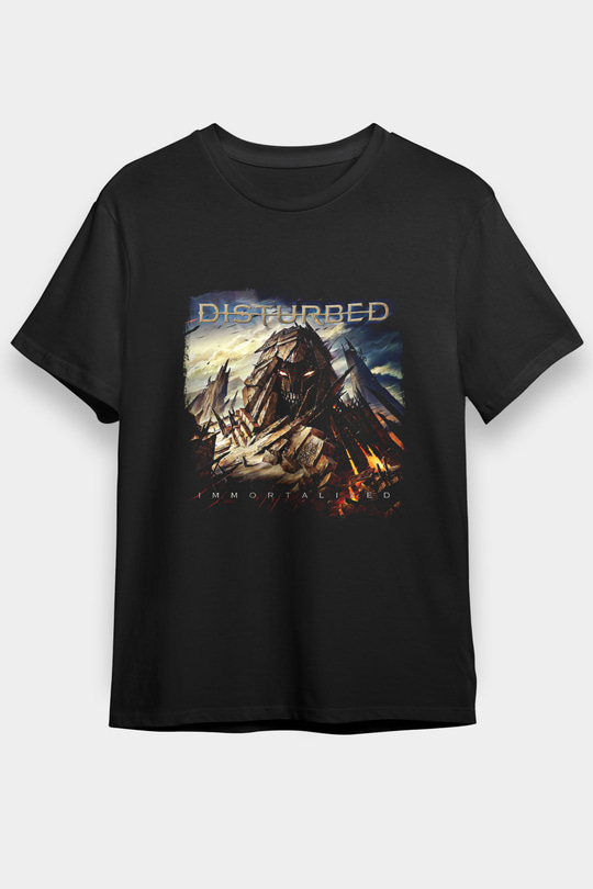 Disturbed Baskılı Unisex Siyah Tişört