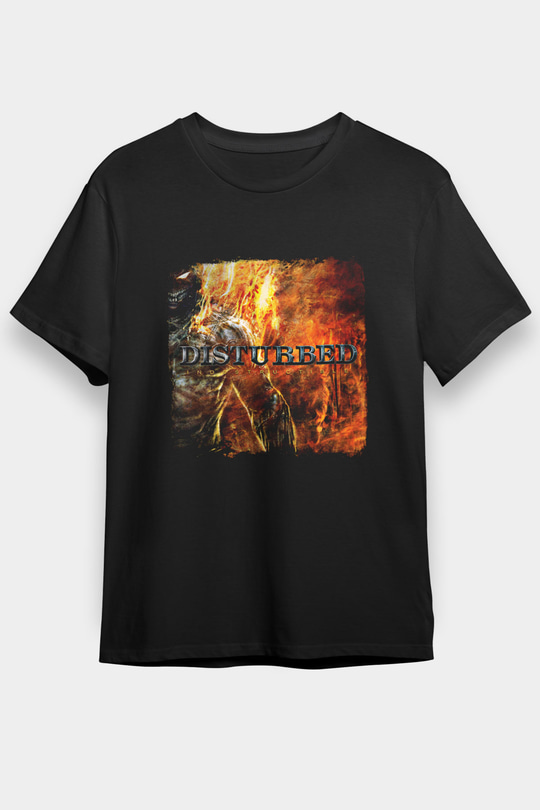 Disturbed Baskılı Unisex Siyah Tişört