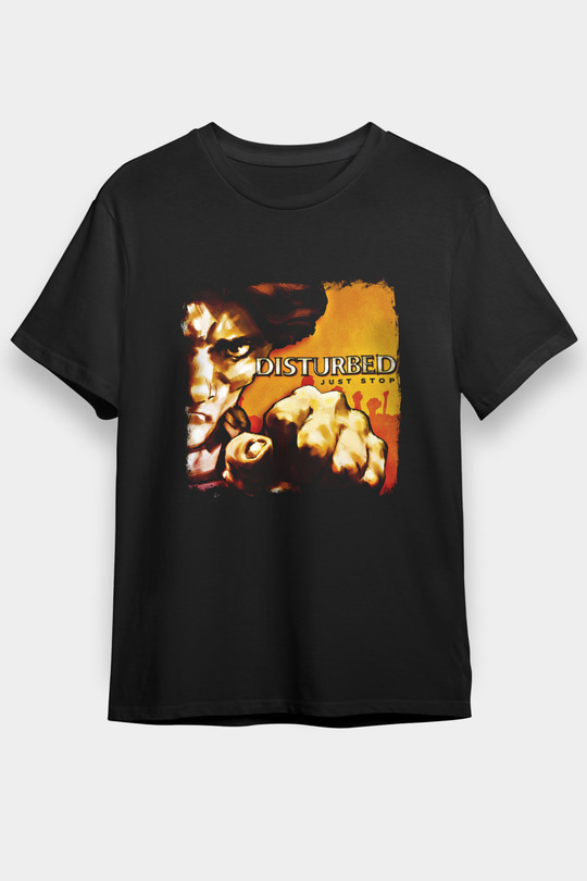 Disturbed Baskılı Unisex Siyah Tişört