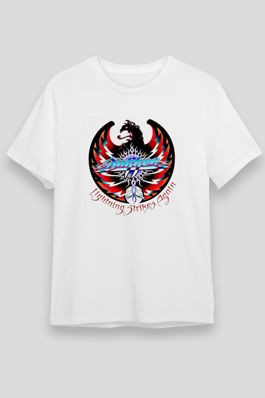 Dokken Baskılı Unisex Beyaz Tişört