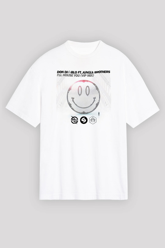 Don Diablo Beyaz Oversize Tişört Oversize T-shirt - TişörtFabrikası