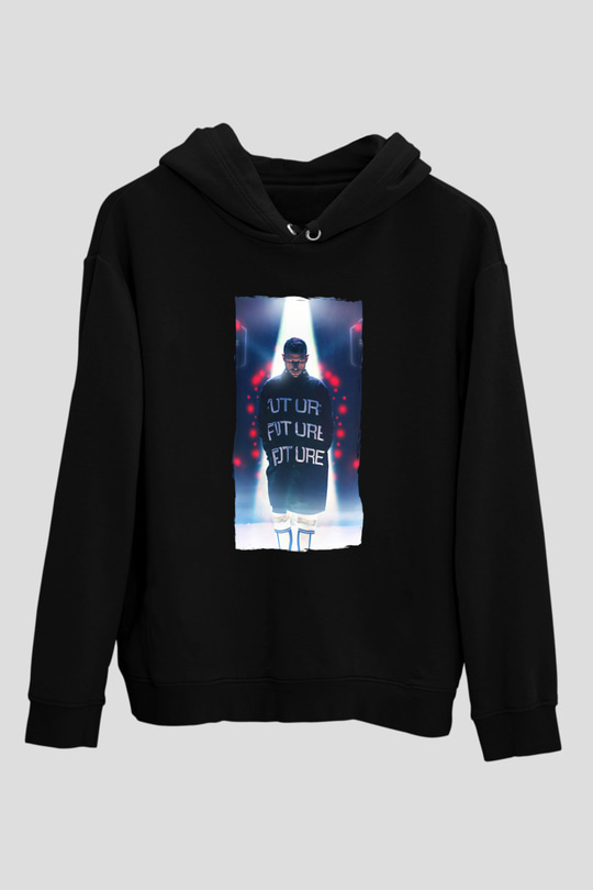 Don Diablo Siyah Unisex Kapüşonlu Sweatshirt