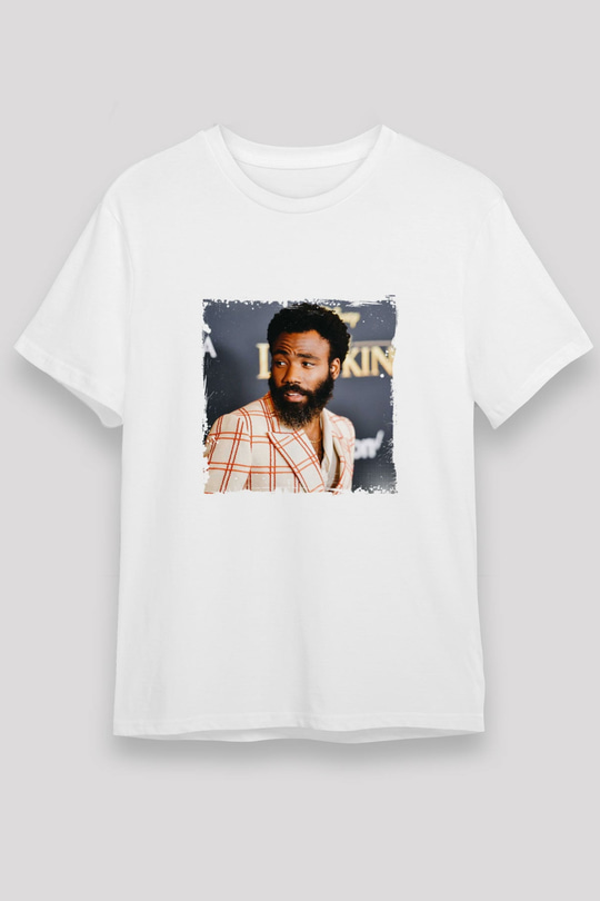 Donald Glover Baskılı Unisex Beyaz Tişört