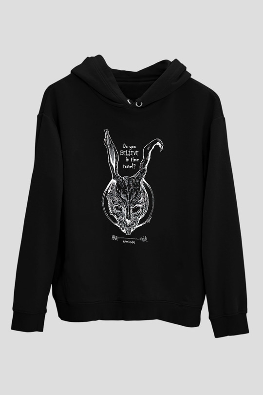 Donnie Darko Baskılı Unisex Siyah Hoodie