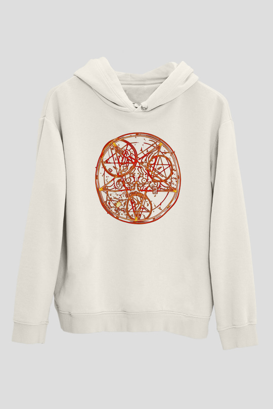 Doom Beyaz Unisex Kapşonlu Sweatshirt