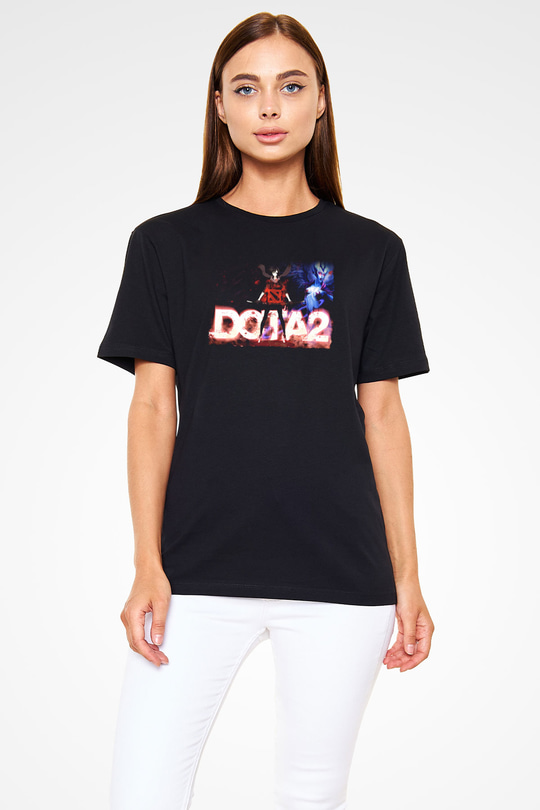 Dota 2 Siyah Unisex Tişört T-Shirt