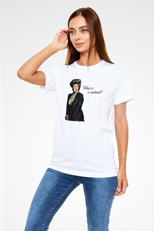 Downtown Abbey Beyaz Unisex Tişört T-Shirt