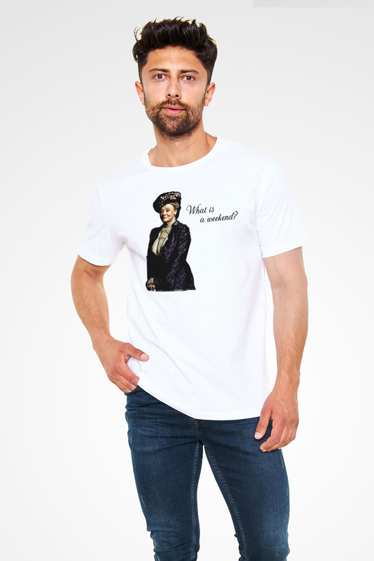 Downtown Abbey Beyaz Unisex Tişört T-Shirt