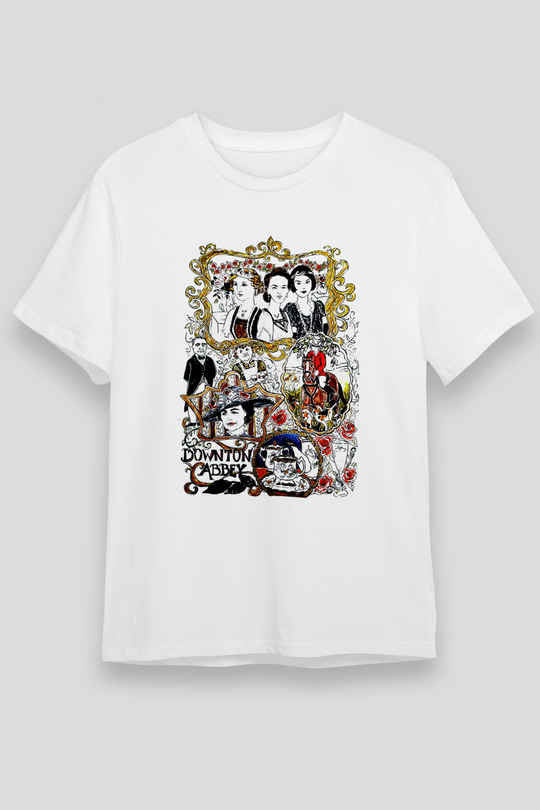 Downtown Abbey Beyaz Unisex Tişört T-Shirt