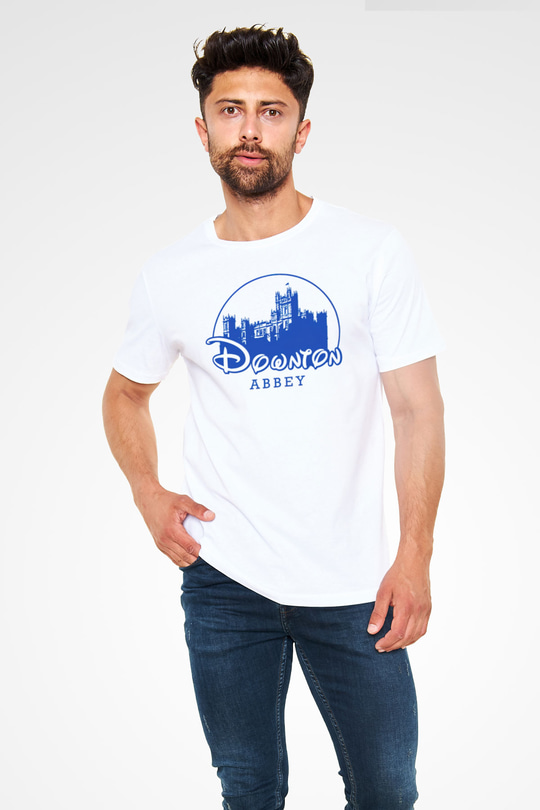 Downtown Abbey Beyaz Unisex Tişört T-Shirt
