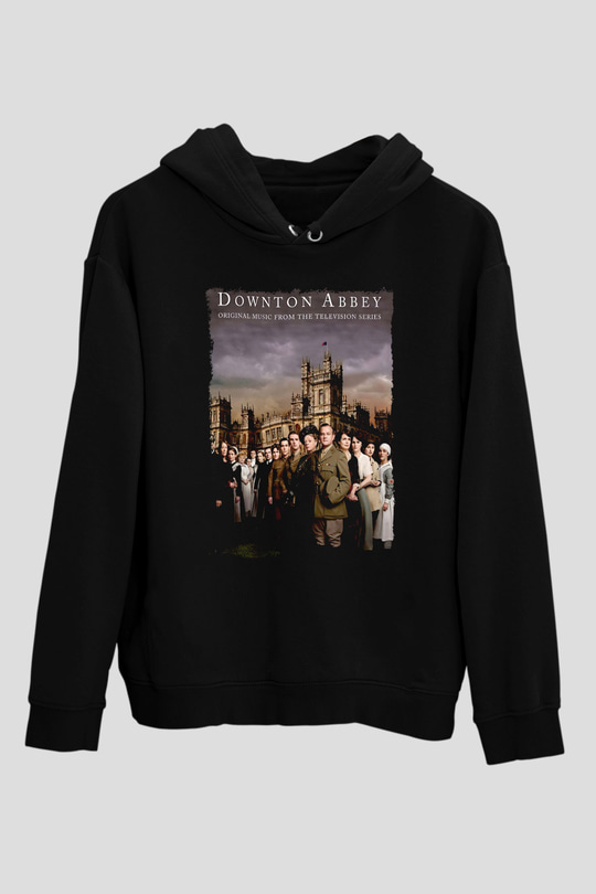 Downtown Abbey Siyah Unisex Hoodie