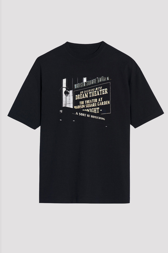 Dream Theater Baskılı Unisex Siyah Oversize Tişört