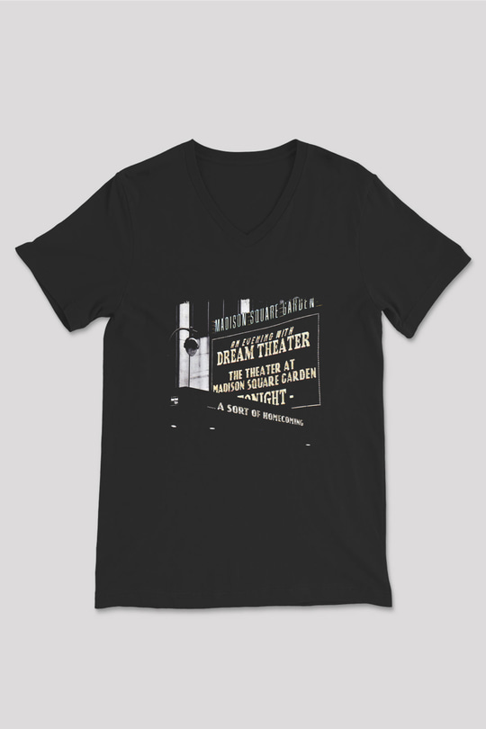 Dream Theater Baskılı Unisex Siyah V Yaka Tişört