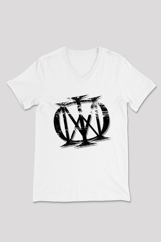 Dream Theater Beyaz Unisex V Yaka Tişört T-Shirt
