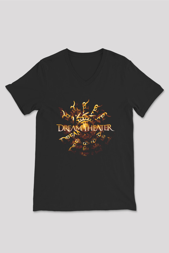 Dream Theater Siyah Unisex V Yaka Tişört