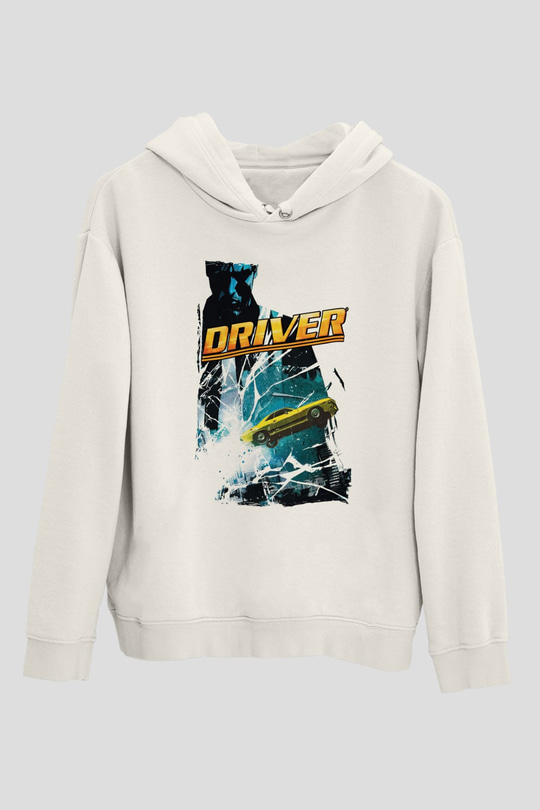 Driver Beyaz Unisex Hoodie