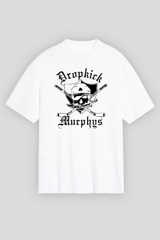 Dropkick Murphys Beyaz Unisex Oversize Tişört T-Shirt