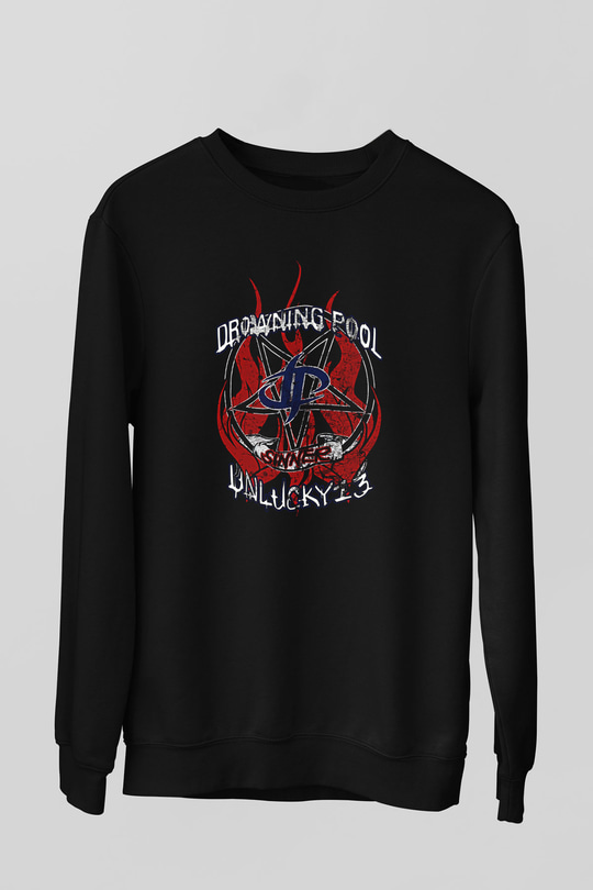 Drowning Pool Baskılı Unisex Siyah Sweatshirt