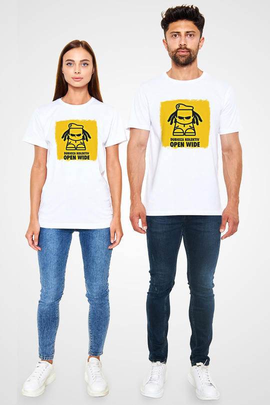 Dubioza Kolektiv Baskılı Unisex Beyaz Tişört