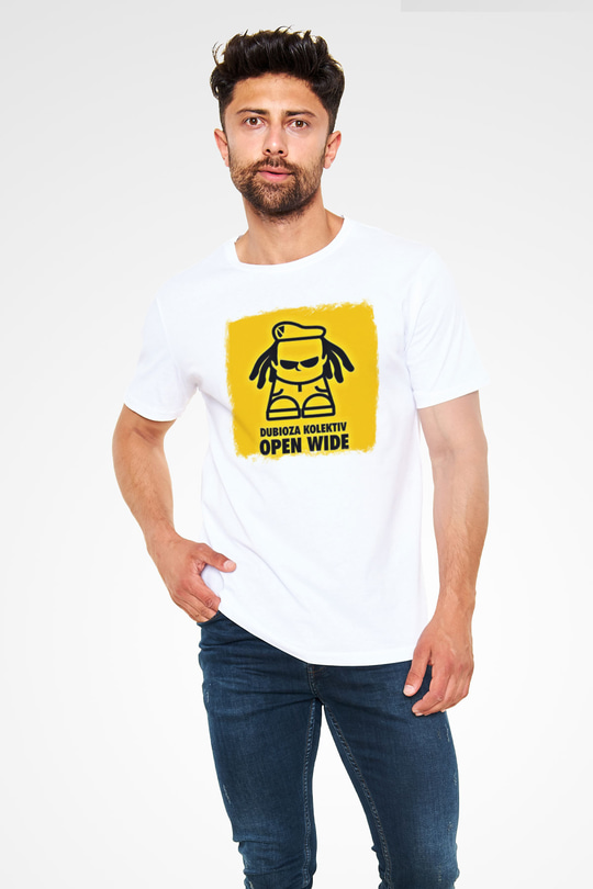 Dubioza Kolektiv Baskılı Unisex Beyaz Tişört