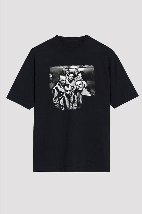 Dubioza Kolektiv Baskılı Unisex Siyah Oversize Tişört