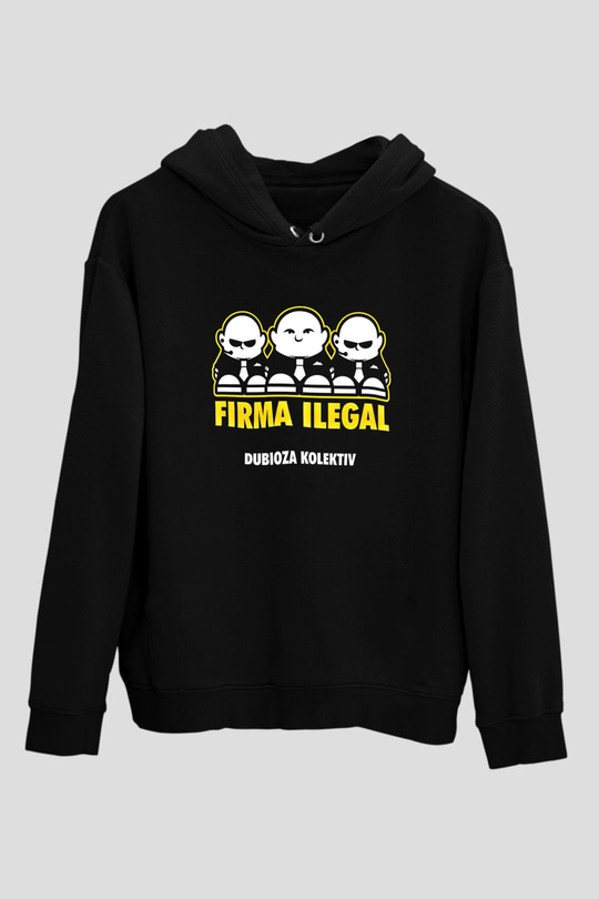 Dubioza Kolektiv Baskılı Unisex Siyah Hoodie