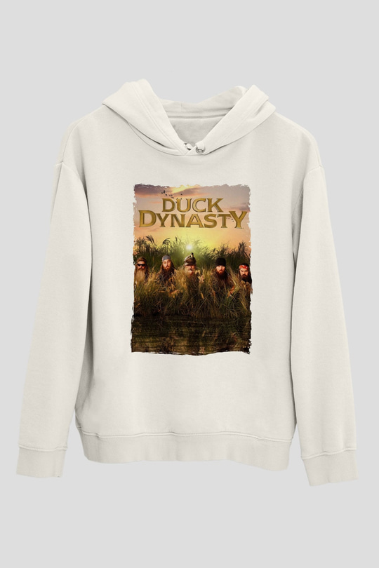 Duck Dynasty Beyaz Unisex Hoodie