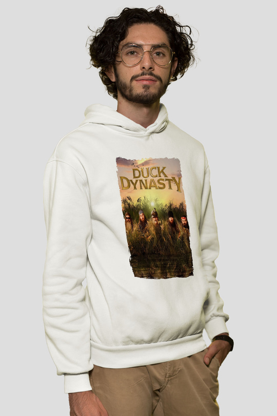 Duck Dynasty Beyaz Unisex Hoodie