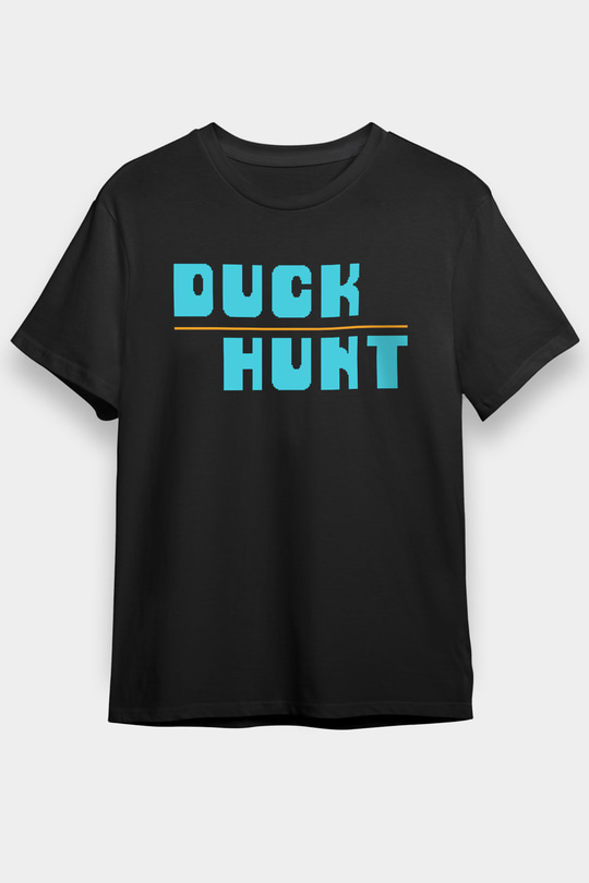 Duck Hunt Siyah Unisex Tişört T-Shirt