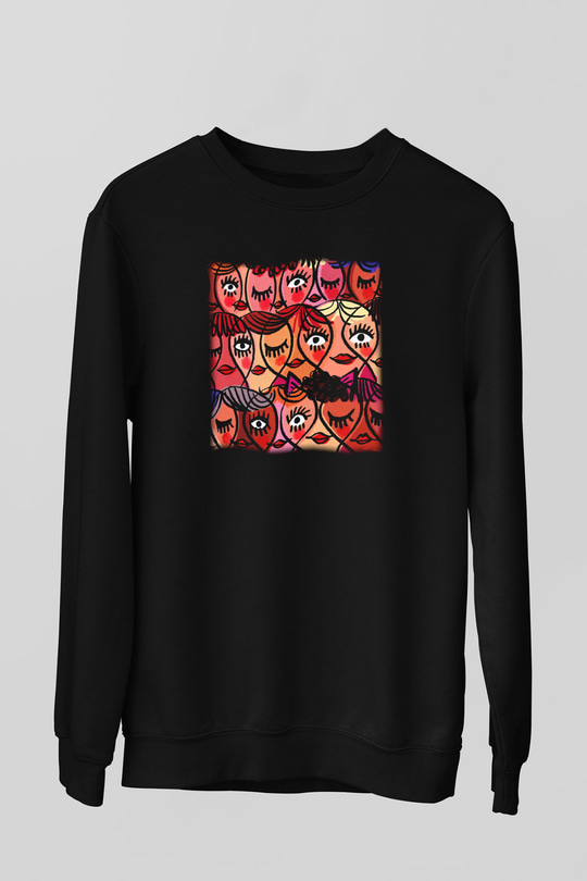 Dünya Kadınlar Günü Siyah Unisex Sweatshirt