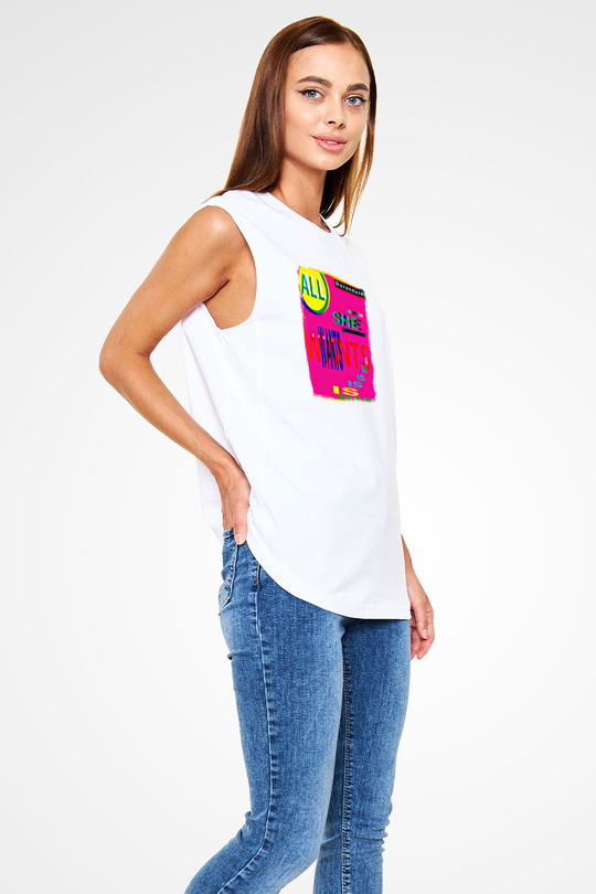 Duran Duran Baskılı Unisex Beyaz Kolsuz Tişört