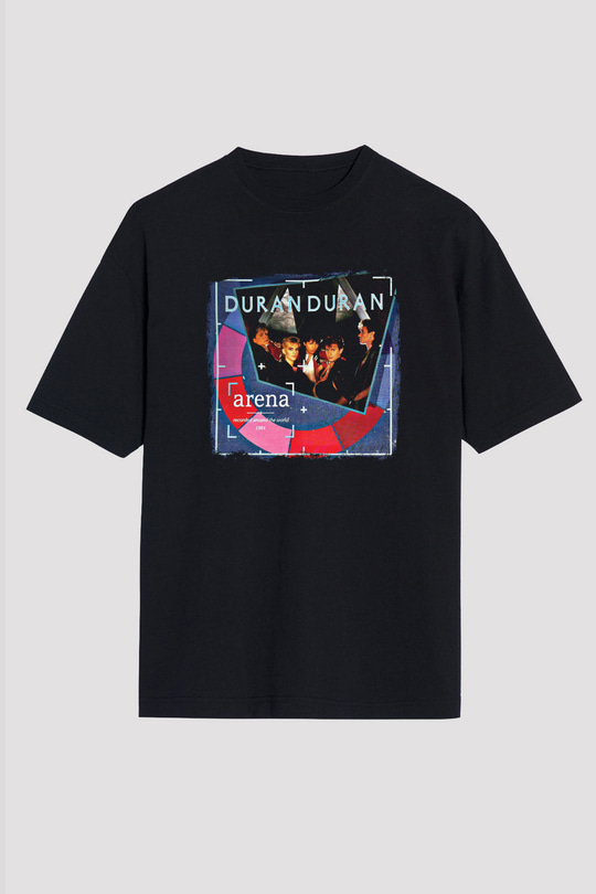 Duran Duran Baskılı Unisex Siyah Oversize Tişört