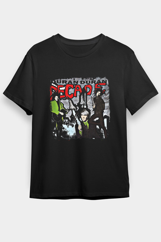 Duran Duran Baskılı Unisex Siyah Tişört