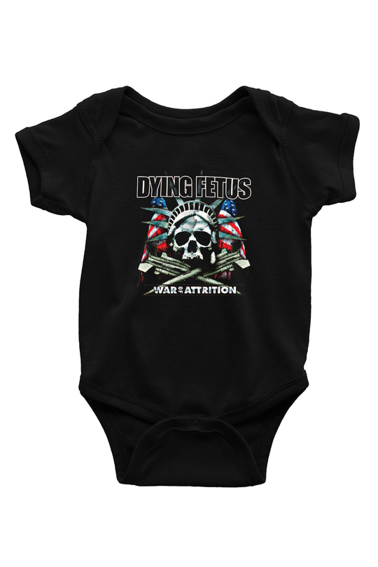 Dying Fetus Baskılı Unisex Siyah Bebek Body - Zıbın