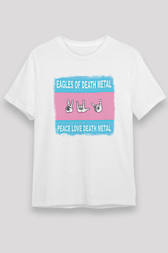 Eagles of Death Metal Baskılı Unisex Beyaz Tişört